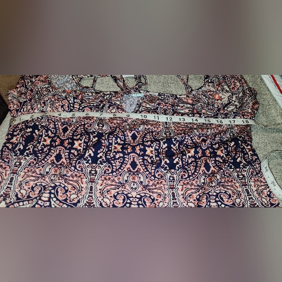 New Maurices Boho Cold Shoulder Short Sleeve Blouse Crochet Lace Hem Flowy Comfy - Picture 12 of 13